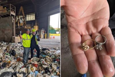 Two lost heirloom rings found after desperate search through 20,000lb of trash