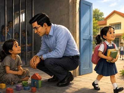 6-year-old girl lived inside a jail with her father, until an IAS officer asked her one question that opened the door to a new life