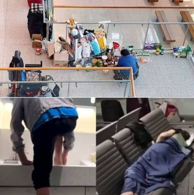 200名街友躲高溫「入住」仁川機場！傳霸座洗腳、尿騷味飄散旅客崩潰