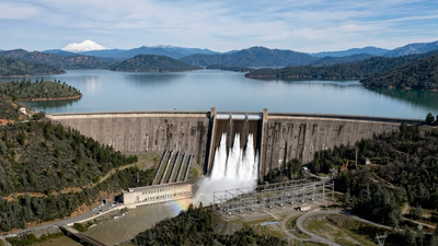 California built Shasta Dam in the 1940s, but the project flooded Kennett, a copper-mining town that now lies beneath Lake Shasta