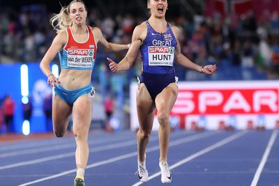 European Championships: Britain’s Amy Hunt triumphs with gold in 100m