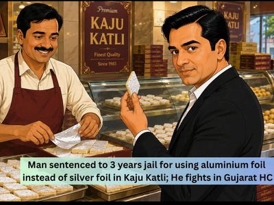 Sweet seller used aluminum foil on Kaju Katli instead of silver foil, was sentenced to 3 years jail; he wins case in Gujarat HC due to this reason