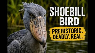 Hidden in Uganda's swamps, this 4-foot-tall bird looks like a living dinosaur, complete with a fearsome hooked bill and a machine-gun-like call; scientists still don't fully understand its strange evolution