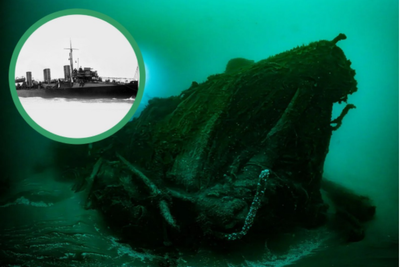HMS Tiger Shipwreck off the Isle of Wight Was Cut in Two by HMS Berwick During 1908 Exercise