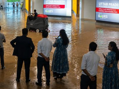 Noida airport or ‘seaport’? Waterlogging turns Jewar airport’s ‘Varanasi Ghats’ into a ‘riverfront’