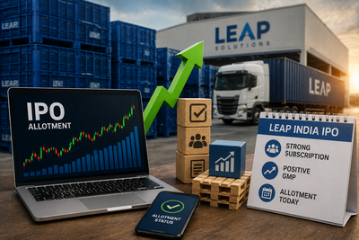 LEAP India IPO allotment likely today, GMP signals over 8% listing gain. How to check status