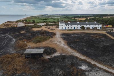 Unexploded World War Two bombs discovered at Dunwich Heath following severe fire