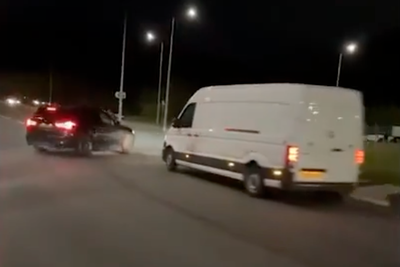 Footballer filmed drifting BMW around van and driving at nearly 200mph jailed