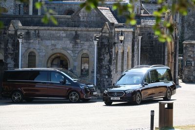 Mourners arrive for Ann Widdecombe’s funeral