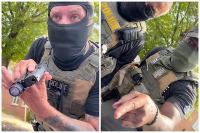 ICE agent points gun at US citizen accused of trying to run them over