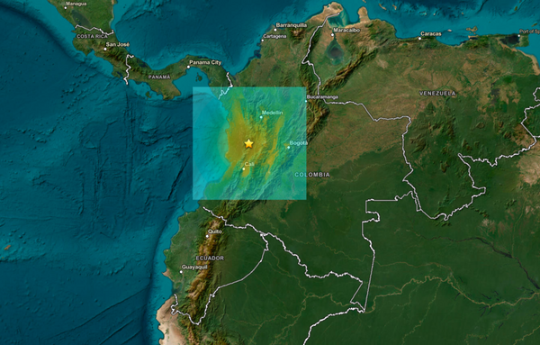 MAP of Affected Area: Two Days After Colombia's Biggest Quake in Decades, Casualty Count Continues to Climb