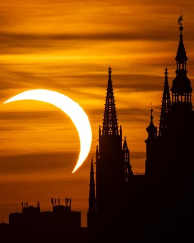 Cruise ships, quiet towns and an all-day festival: millions flock to eclipse viewing spots across Europe