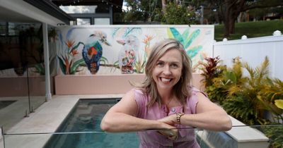 Newcastle artist lists home with poolside mural and direct golf course access
