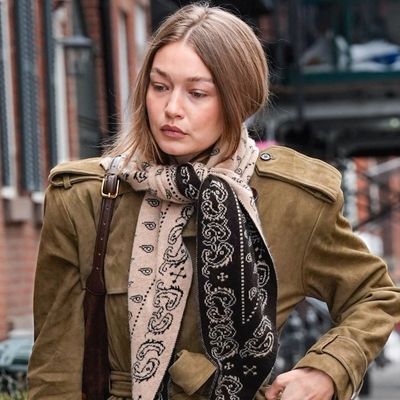 This Is Not a Drill: Guest In Residence's Gigi Hadid-Approved Triangle Scarf Is Back in Stock