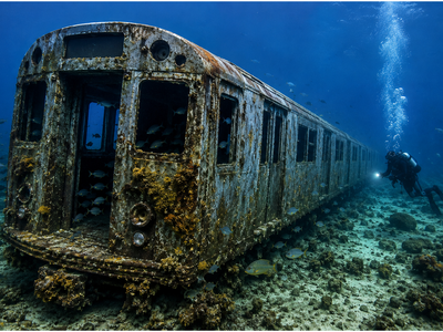 Between 2001 and 2010, more than 2,500 New York subway cars were sunk into the Atlantic — decades later, they have become a thriving underwater reef