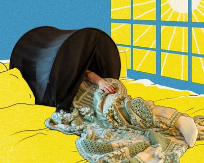 If blackout curtains aren’t enough, tuck yourself into zDen’s pop-up blackout tent