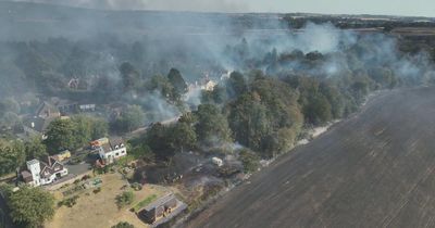 Multiple houses on fire as flames tear through West Midlands