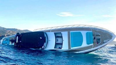 £3.8million luxury 98ft superyacht Angiola II sinks off Sardinia four days after new owner took delivery after engine failure and fire, 14 rescued