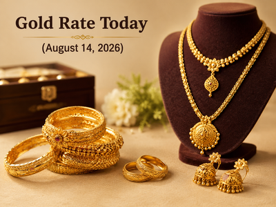 22k gold rate today: Check 18k, 20k, 22k, 24k gold prices (August 14, 2026) at Tanishq, Malabar Gold & Diamonds, Joyalukkas, Kalyan Jewellers and IBJA