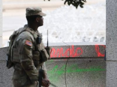 World War Two memorial in Washington vandalised with bubbles and graffiti