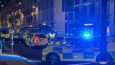 Police descend on London's Moorgate after late-night stabbing