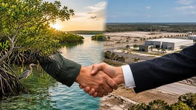 In 1976, USACE made a landmark decision to block development that threatened Marco Island's mangrove wetlands. 6 years later, Deltona handed Florida 15,000 acres of habitat and received 160 acres of industrial land in return