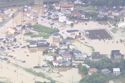 Chiba under water after record rainfall in Japan