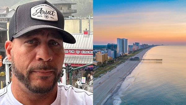 Father of four Derrick Moore jumped into a Myrtle Beach rip current to save a 10-year-old girl; she survived, but he was swept away