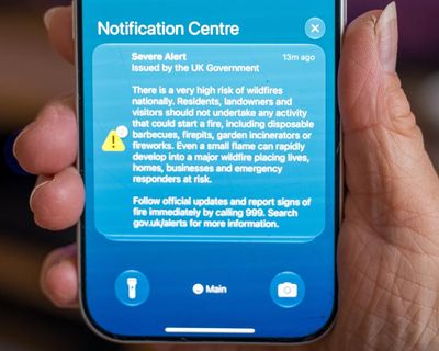 Alarmed by the alarm: people react to ‘severe alert’ on phones over UK wildfires