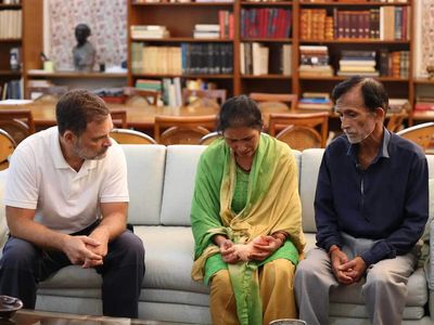 "BJP protecting rapists and criminals": Rahul Gandhi meets Ankita Bhandari's family; says family still awaiting justice