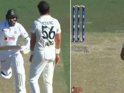 Mitchell Starc, Mehidy Hasan Miraz clash: What happened during Darwin Test moment? Check viral video here