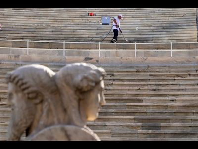 Chewing gum, high heels and soft-drink stains: Why Athens’ iconic marble Olympic stadium is getting its first deep clean in more than a century