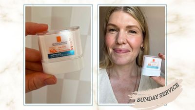 This sheer, sweat-proof SPF50+ stick makes reapplying so easy - it doesn't melt my makeup or mark my clothes