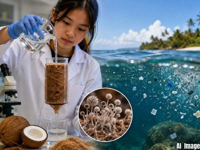 10th-grade student turns coconut husk into a natural filter that can remove microplastics from seawater