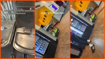 Mid-workout during heatwave, man learns that Planet Fitness water fountains are out of service. When he asked about it, the staff allegedly left
