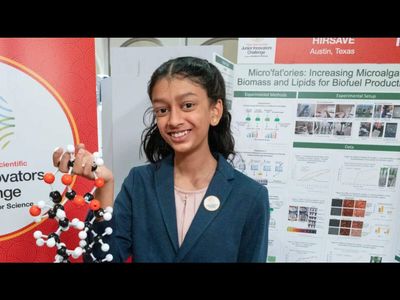 Fascinated by the word “biomass,” a seventh-grader in Texas made algae produce 77% more biofuel oils in just five days with a simple vitamin-and-salt experiment