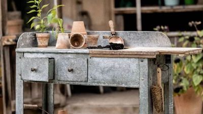 This John Lewis Potting Table Is Made From an Unexpectedly Chic Material That Feels Cool and ‘Wabi Sabi’