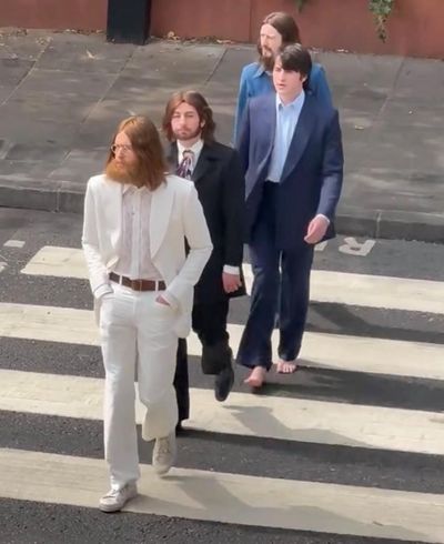 Beatles film recreates iconic Abbey Road album cover
