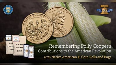 In 1778, Polly Cooper traveled 186 miles with an Oneida delegation to bring white corn to George Washington's starving troops at Valley Forge. 248 years later, the woman preserved mainly through oral tradition is honored on the 2026 American $1 coin