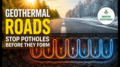 A road in Surrey could soon send its summer heat 100 metres beneath the surface, store it underground and bring it back during winter, turning geothermal energy into a defense against potholes