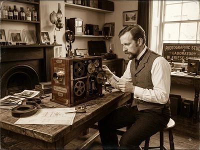 In 1889, a British photographer designed an early motion-picture camera triggering the birth of the movie industry and related fields: How did William Friese-Greene invention changed the world?