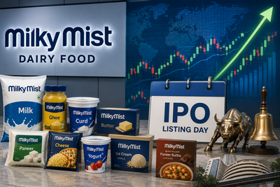 Milky Mist Dairy Food shares list at 18% premium over IPO price