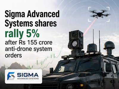Sigma Advanced Systems shares rally 5% on Rs 155 crore anti-drone orders; stock up 105% in 3 months