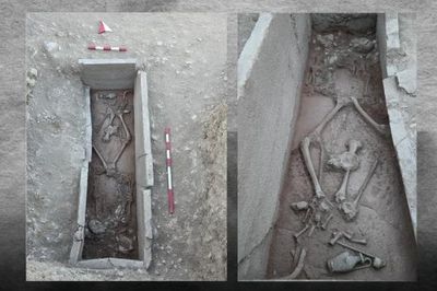 Grave with 2,400-year-old silver coins featuring naked men likely belonged to Turkish wrestler