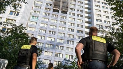 Leap of faith: Firefighter's ladder too short, woman jumps from 11th floor blaze in Berlin