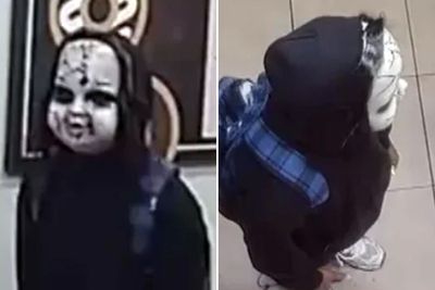 Police seek US man dressed in Chucky-style mask who terrorised public
