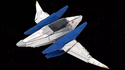 I love this Lego Star Fox Arwing so much, here's hoping Nintendo agrees