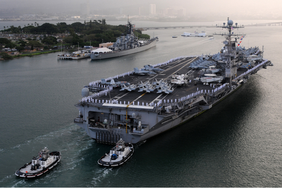 Trump Dismisses USS Lincoln Sailors' Complaints, Calls it 'Fake News' and Tells CNN Reporter to 'Be Quiet'