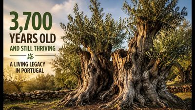 A 3,700-year-old olive tree in Portugal keeps producing olives as old trunk sections sprout again, revealing how one of nature’s longest-lived trees can repeatedly rejuvenate itself across thousands of years