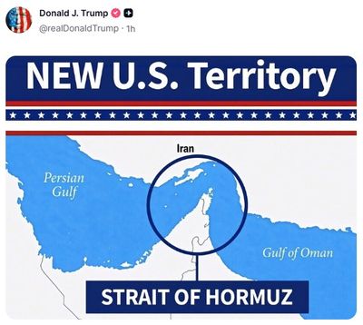 Trump Calls the Strait of Hormuz 'New U.S. Territory' — Tehran Says It Will Never Belong to Washington